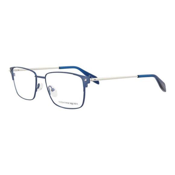 Alexander McQueen Mens Square/Rectangle Blue Silver Transparent Fashion - Picture 1 of 4